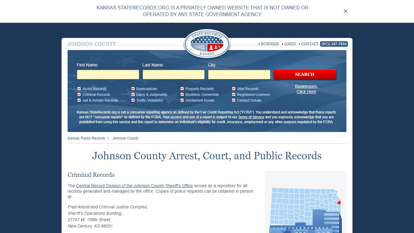 Johnson County Arrest, Court, and Public Records